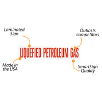 Safety label for handling liquefied petroleum gas