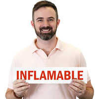 Inflamable Spanish Safety Label