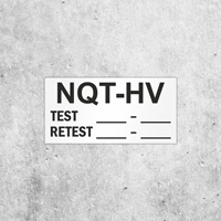 Safety label with write-on
