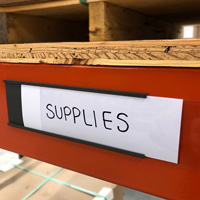 Heavy-duty magnetic holder industrial labels