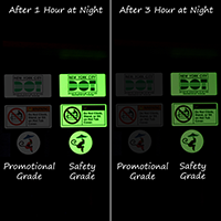 Glow in the Dark Sticker In Rectangle