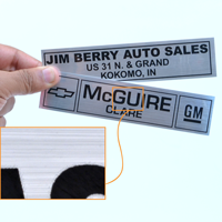 Car dealer stickers
