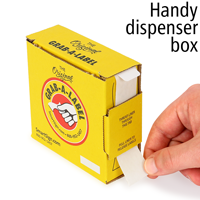 Grab-a-Label Chemical Paper Labels in Dispenser