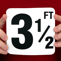 3 1/2 Ft.Pool Depth Marker In Feet