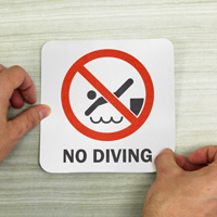 Marker indicating no diving allowed