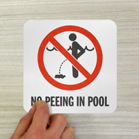 No urination allowed marker