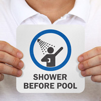 Shower Before Pool Marker