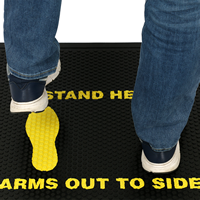 29 in. x 34 in. 29 in. x 34 in. Stand Here, Arms Out To Side