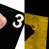 Die Cut Vinyl Numbers Labels Sheet