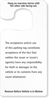 Jumbo Numbered Parking Permit Hang Tags