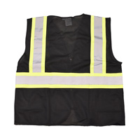 Backside of Black Mesh Safety Vest