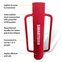 Sign post driver for secure mounting