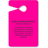 Bright parking permit for visibility