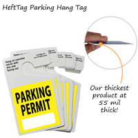 HDPE Plastic Parking Hang Tags