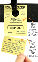 Monthly Color-Coded Parking Large Tags~Custom Imprint Monthly Parking Permit