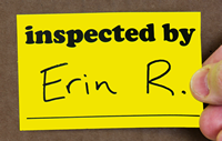 Inspected by Quality Control Labels