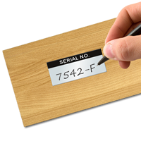 Serial No. Label, 5/8" x 1½"