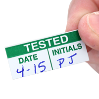 Green On White Calibration Labels