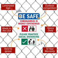 Practice social distancing reminder