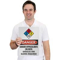 Bleach Hazard NFPA Signage