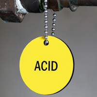 Acid Stock Engraved Valve Circular Tag