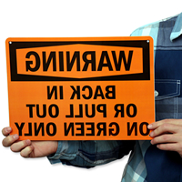 Back In Or Pull Out Signs