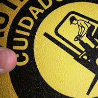 Bilingual Adhesive Floor Sign