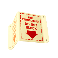Fire Extinguisher Do Not Block Signs