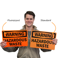 Hazardous Waste OSHA Warning Sign