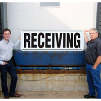 Receiving Giant Dock Signs