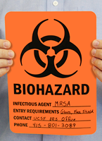 Biohazard Infectious Agent Entry Requirements Signs