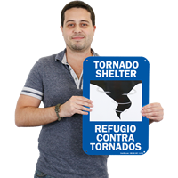 Bilingual Emergency Shelter Sign