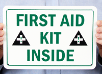 First Aid Kit Inside Signs