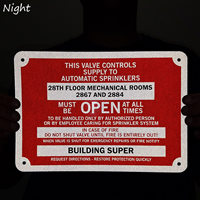 Custom Control Valve Fire Sprinkler Signs