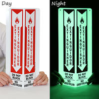 Bilingual Fire Extinguisher Projecting Glow Sign