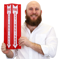 Fire Extinguisher Sign with Arrow