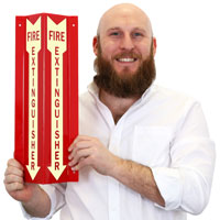 Fire Extinguisher Sign with Arrow