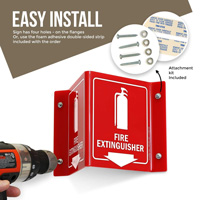 Directional Projecting Fire Extinguisher Sign