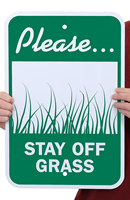 Keep Off Grass Sign