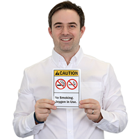 No Smoking Oxygen In Use Caution Sign