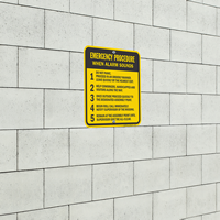 Procedure When Alarm Sounds Sign