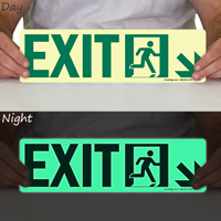 Directional Exit Sign, Arrow Down Sign