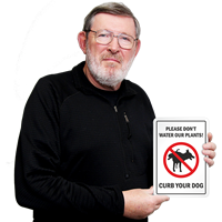 Curb your dog Signs