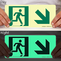 Directional Emergency Signs, Arrow Down