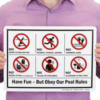 Pool sign