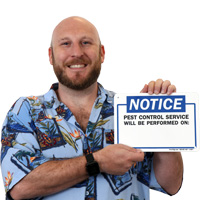 Pest Control Service Will Be Performed On Sign