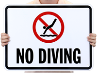 No Lifeguard On Duty, Swim At Your Own Risk Sign