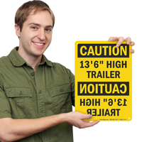 High trailer mirror clearance notice
