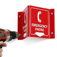 2-Sided Projecting Emergency Sign