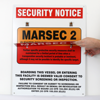 MARSEC Flip Sign Placard